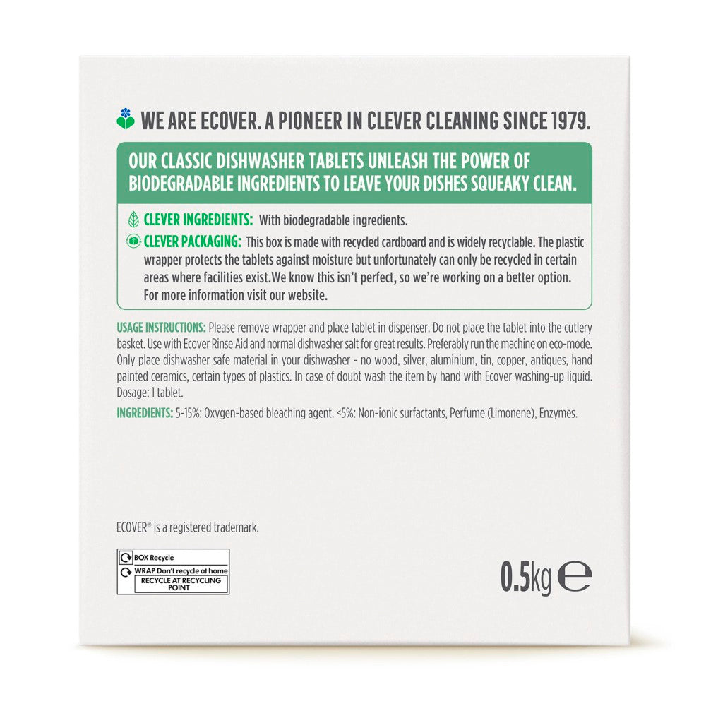 Ecover All-in-One Dishwasher Tablets - 25 Tabs