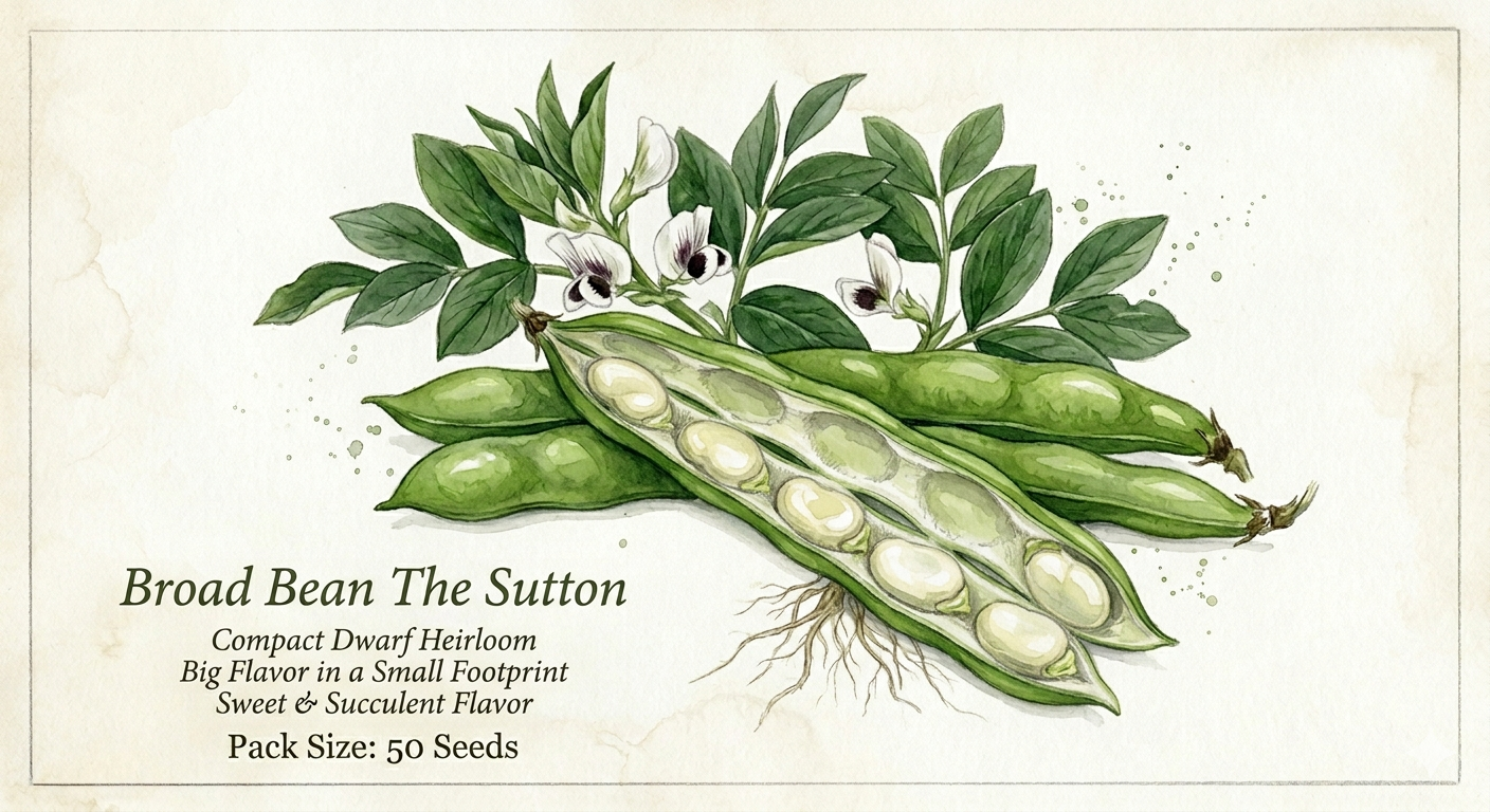 The Sutton - Compact Dwarf Heirloom (50 seeds est)