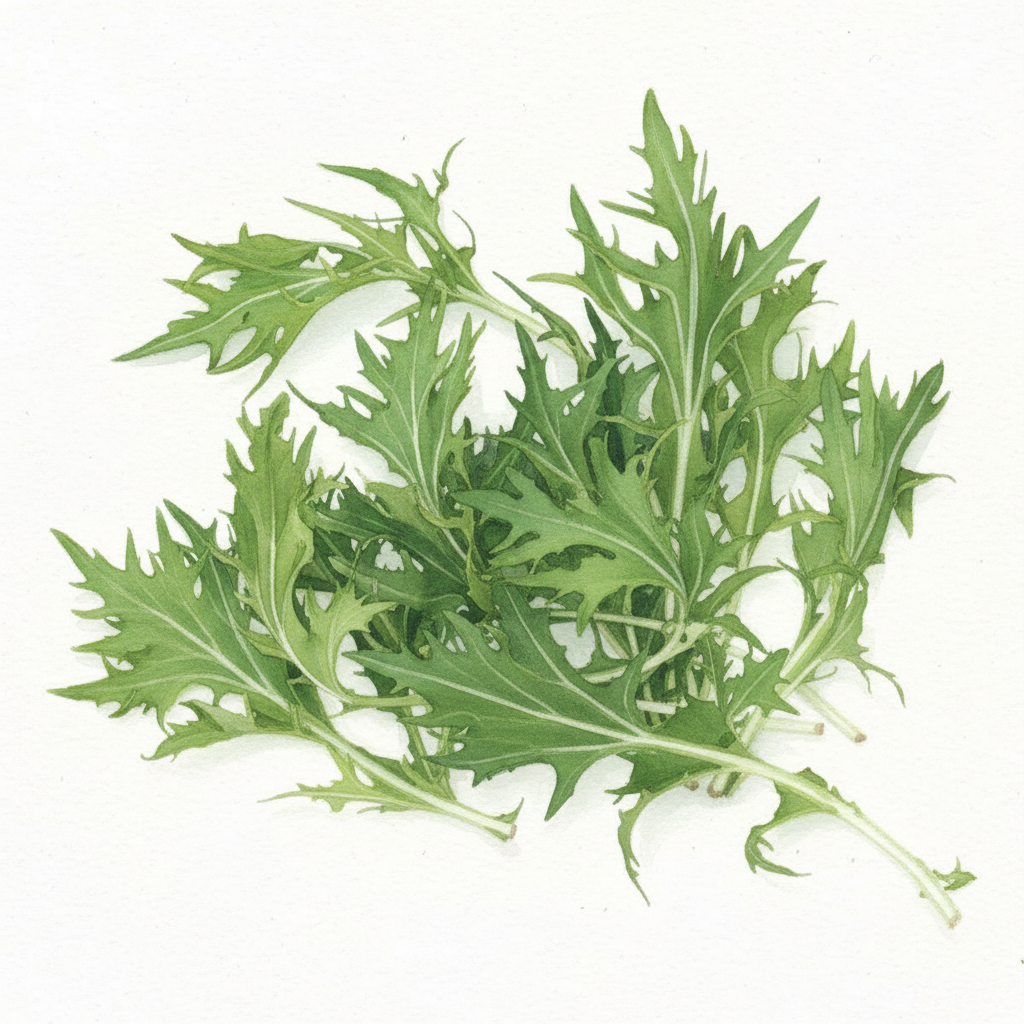 Mizuna Watercolour Botanical