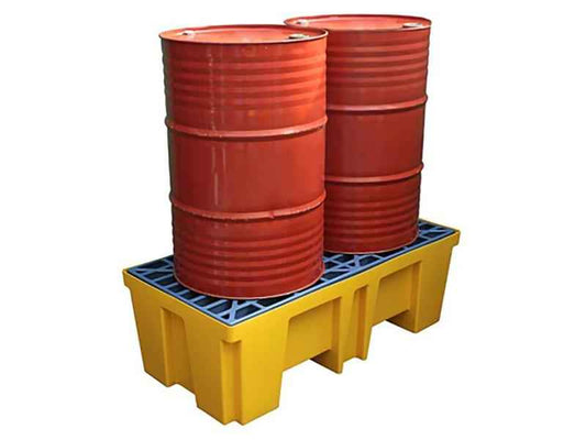Spill Containment Pallet | 260L (2 Drum) & 488L (4 Drum) | Chemical & Oil Drum Bund