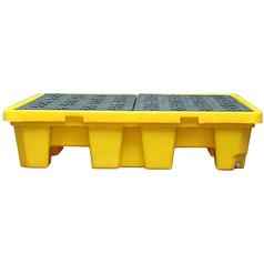 Spill Containment Pallet | 260L (2 Drum) & 488L (4 Drum) | Chemical & Oil Drum Bund
