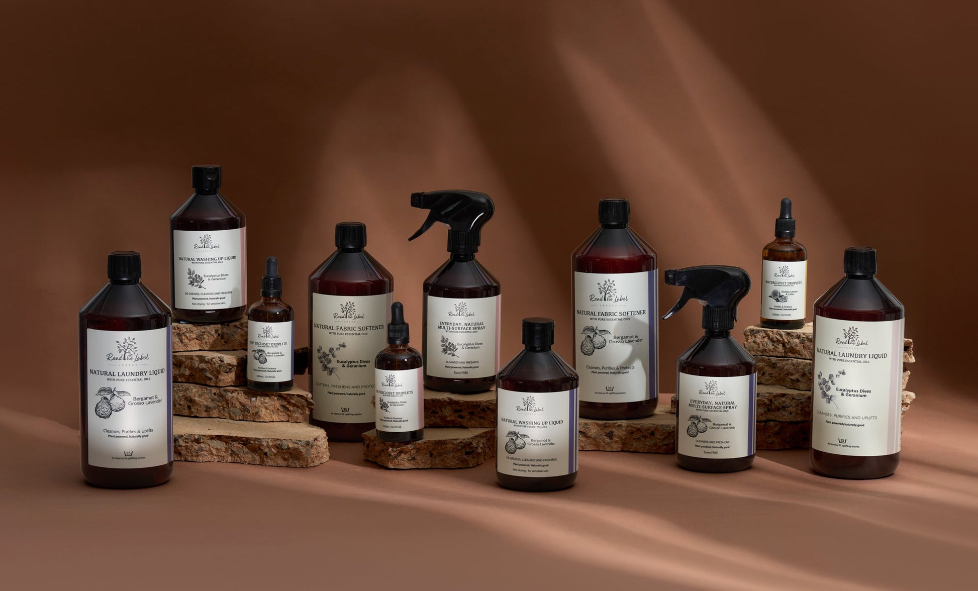Read The Label London full eco cleaning collection with five plant-based essentials in eco-friendly bottles.