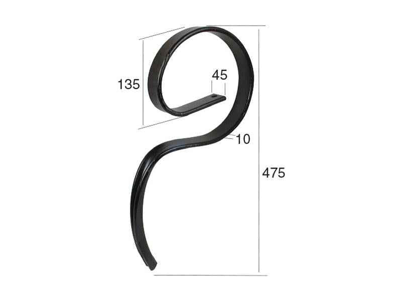 S Tine 45x10x475mm | OEM 201470 | S.77313 | Fits Vaderstad