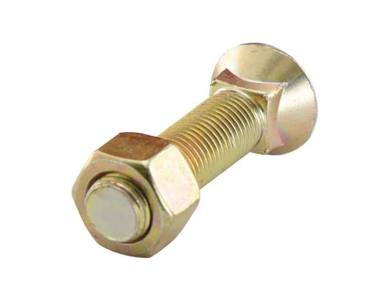 "Round Countersunk Square Hex Bolt and Nut 7/16 x 35mm Tensile 8.8 Pack of 25 - OEM ref 375677X1"