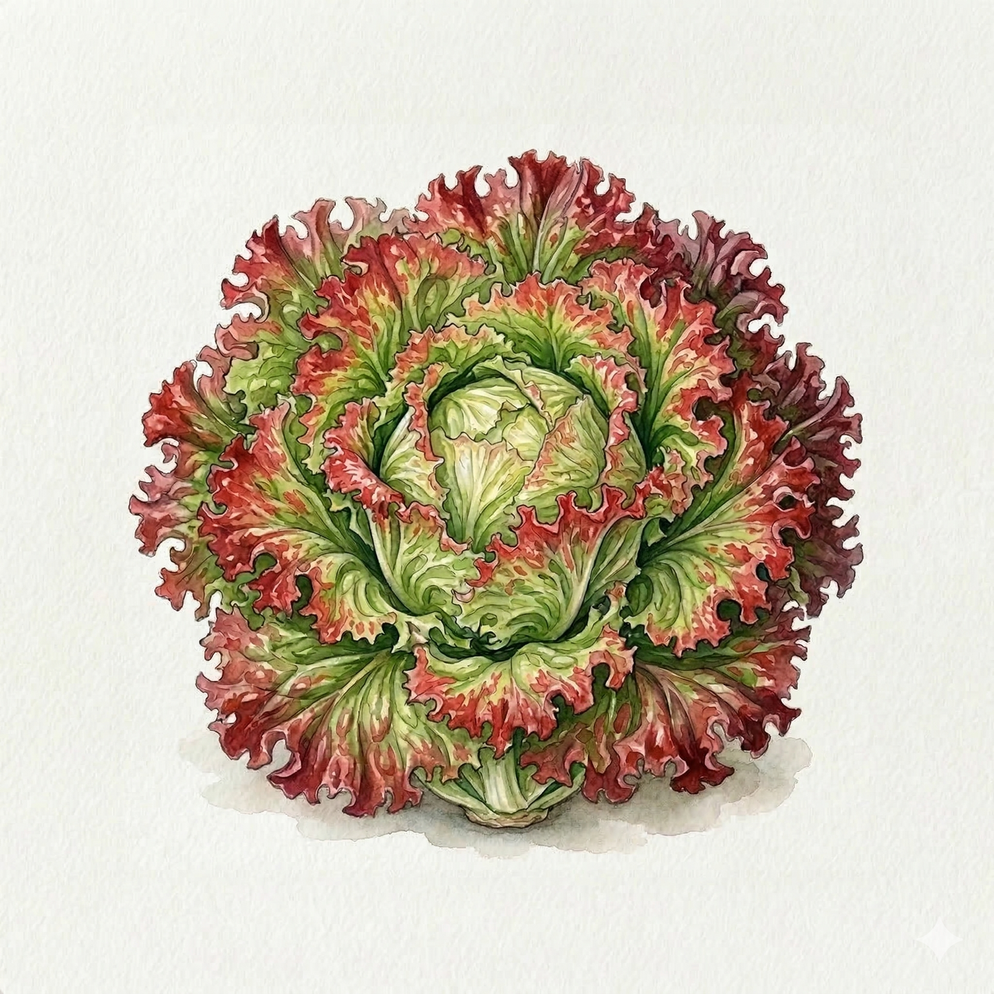 Pinkish-red butterhead lettuce seeds by The Puzzle Seed Company, vibrant Cervanek lettuce plant with lush leaves