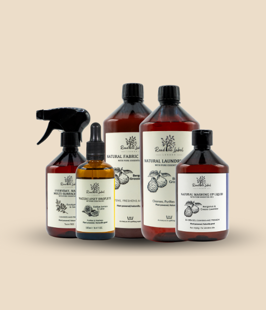 Full eco cleaning collection by Read The Label London featuring five plant-based cleaning essentials in a bundle.