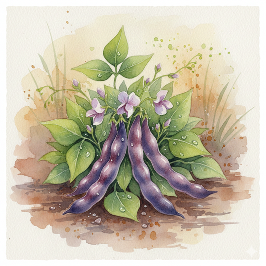 Dwarf French Bean Seeds - Amethyst - Purple Stringless Gourmet Variety