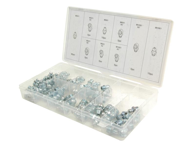 110 piece Assorted set of M6,M8, & M10 Grease Nipples