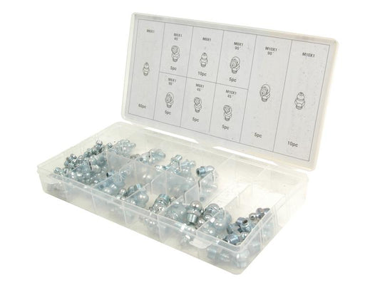 110 piece Assorted set of M6,M8, & M10 Grease Nipples