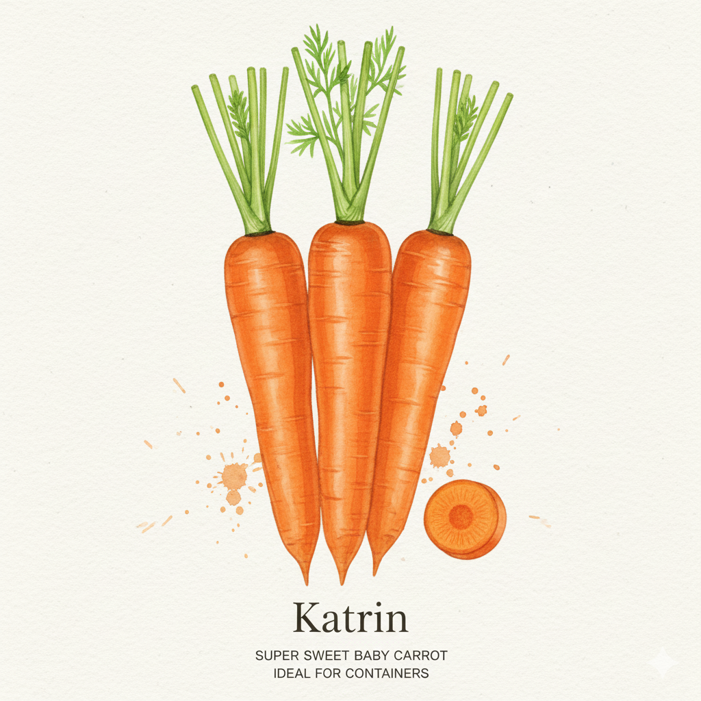 Carrot Seeds - Katrin - The Ultimate Open-Pollinated Chantenay (3,000 Seeds)