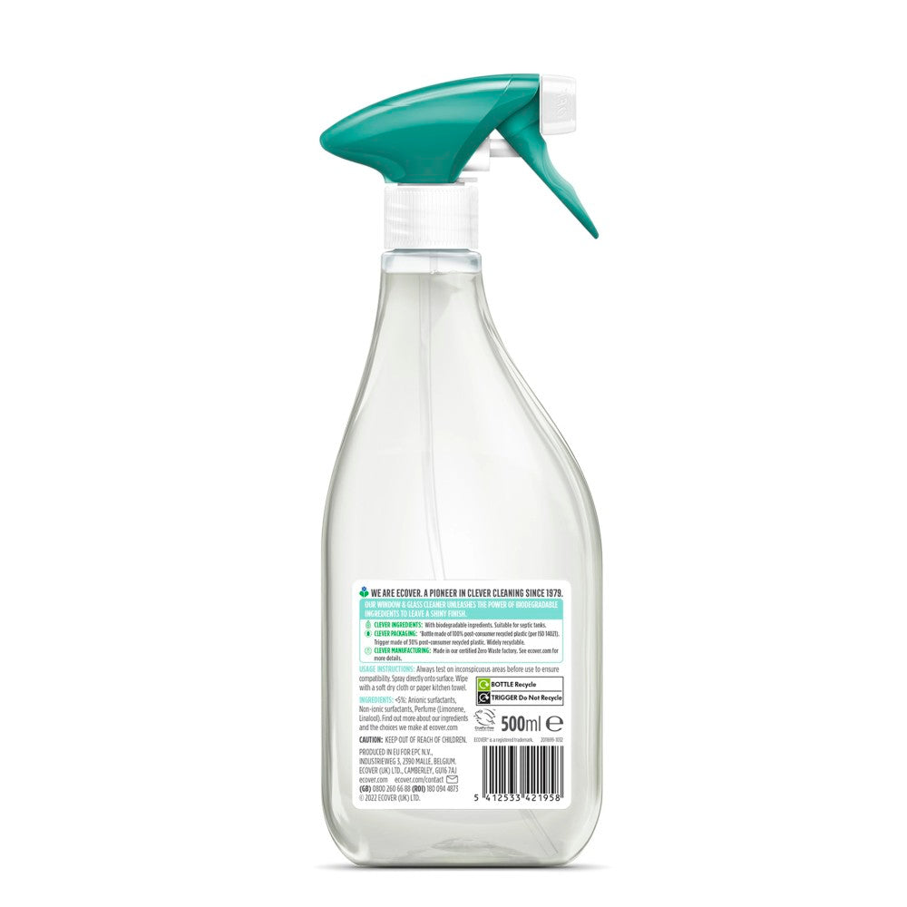 Ecover Streak-Free Window & Glass Cleaner 500ml - Green Tea & Grapefruit