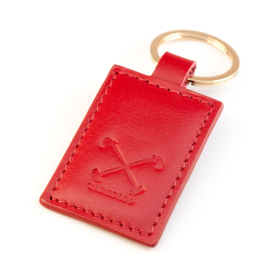 Cherry Red Leather Key Ring – Elevate Your Style with British Craftsmanship