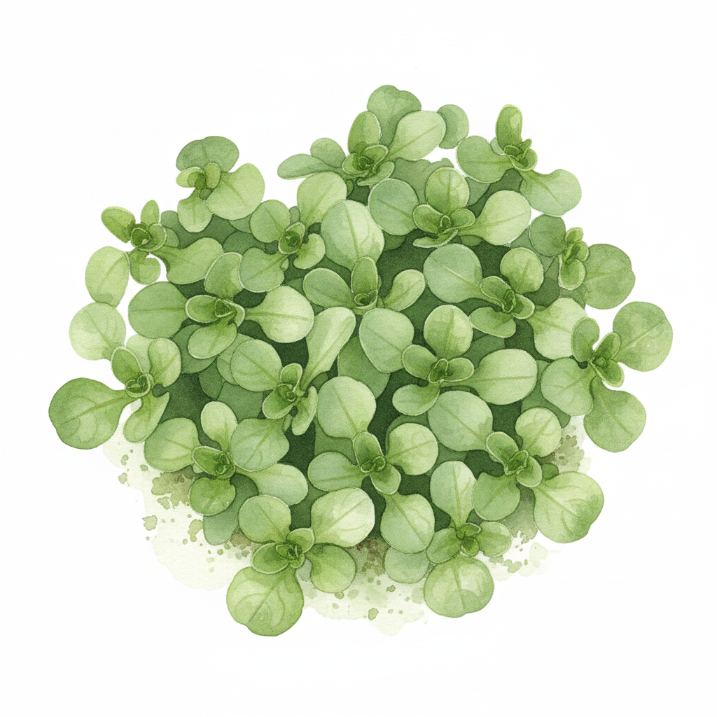Corn Salad Vit Watercolour Botanical