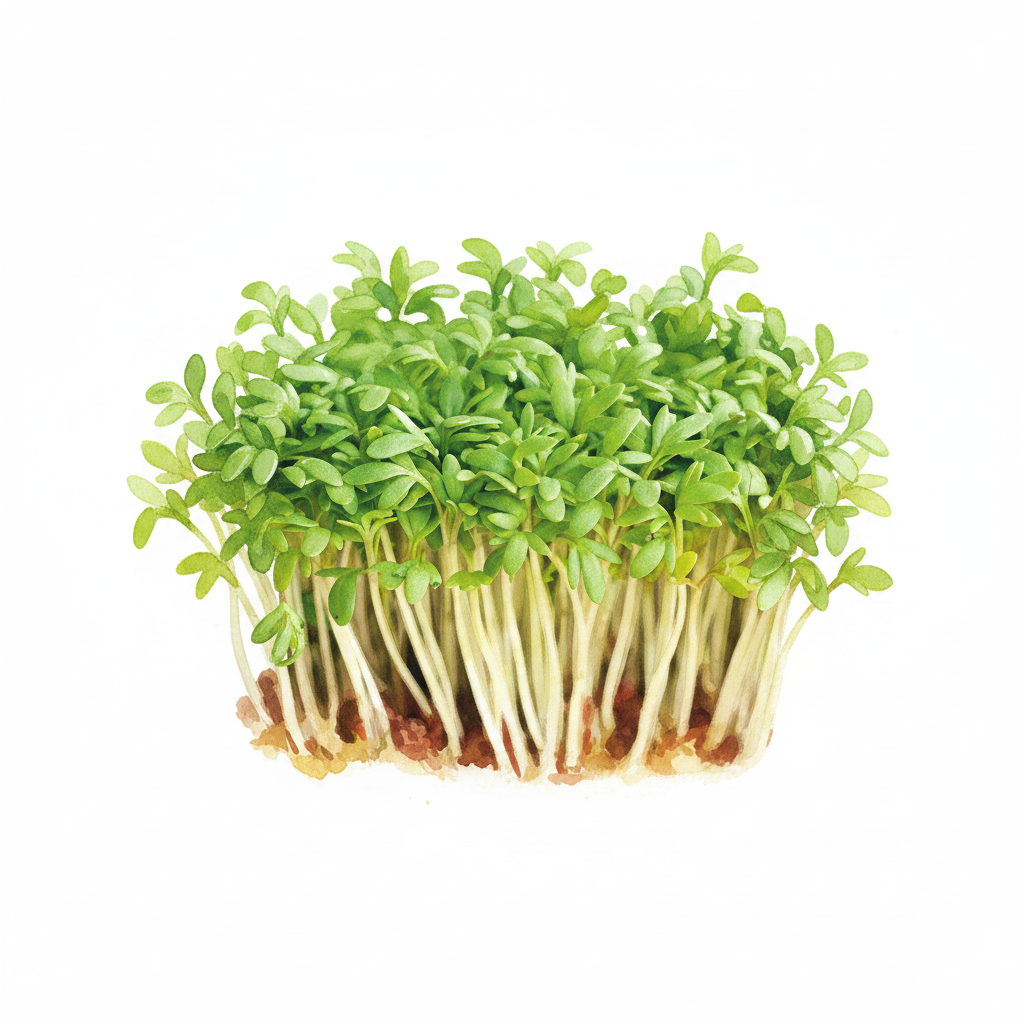 Cress Plain Watercolour Botanical