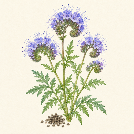 Phacelia botanical watercolour