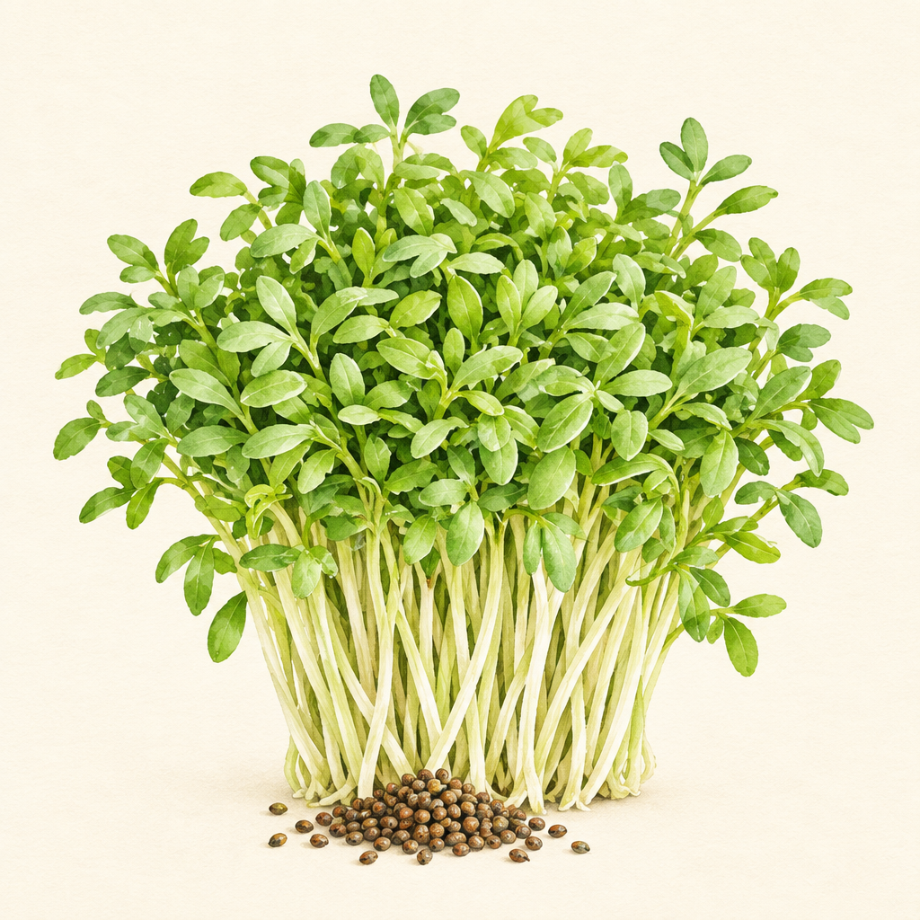 Plain Cress botanical watercolour