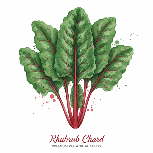 Rhubarb Chard Watercolour
