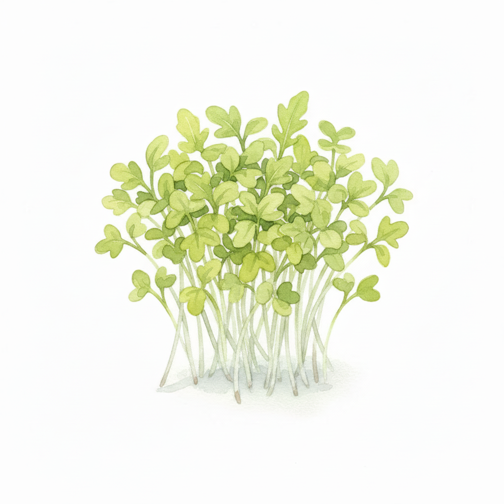Rocket Sprouts Watercolour Botanical v2